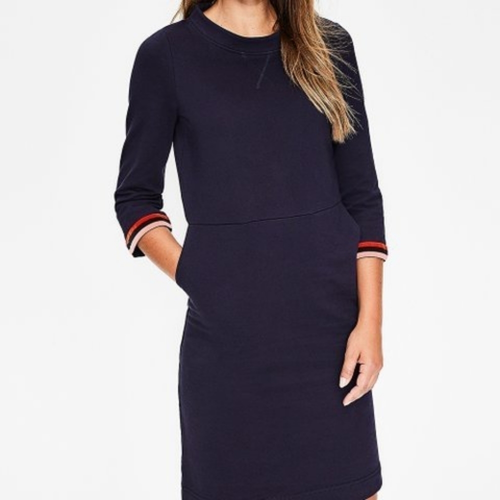 NWT Boden Navy Livia Sweatshirt Dress.